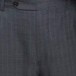 Ermenegildo Zegna Grey Striped Wool Trofeo 600 Mila Suit XL