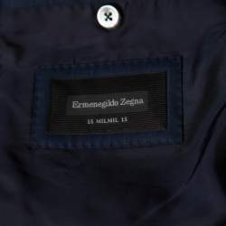 Pre Owned Ermenegildo Zegna Navy Blue Striped Wool Mila Blazer XXL