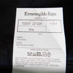 Pre Owned Ermenegildo Zegna Navy Blue Striped Wool Mila Blazer XXL