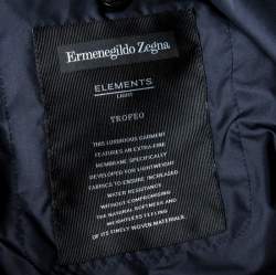مملوكة مسبقًا Ermenegildo Zegna Elements Navy Blue Wool Padded Jacket XXL
