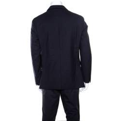 مملوكة مسبقًا Ermenegildo Zegna Elements Navy Blue Wool Padded Jacket XXL