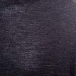 Ermenegildo Zegna High Performance Dark Grey Ribbed Trim Sweater L