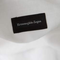 Pre Owned قميص ايرمنيجيلدو زينيا بأزرار وبأكمام طويلة كتان أبيض XXL