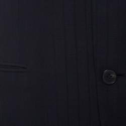 Ermenegildo Zegna Dark Blue & Black Striped Mohair & Wool Blend Classic Fit Suit L