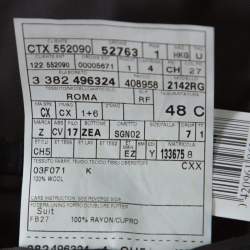 Pre Owned جاكيت بليزر ايرمنيجيلدو زينيا تروفيو كلاسيك ثلاثة أزرار صوف مقلم رصاصي M