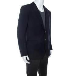 مملوكة مسبقًا Ermenegildo Zegna Navy Blue Cool Effect Wool Blazer L