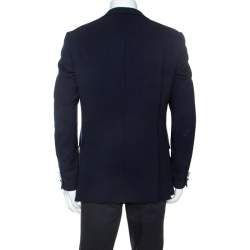 مملوكة مسبقًا Ermenegildo Zegna Navy Blue Cool Effect Wool Blazer L