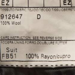 Pre Owned بليزر ايرمنيجيلدو زينيا زرين صوف رمادي XXL