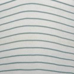 Pre Owned Ermenegildo Zegna Off White Striped Knit Sleeveless Jumper XL