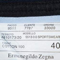 Pre Owned Ermenegildo Zegna Navy Blue Denim Shorts XXXL