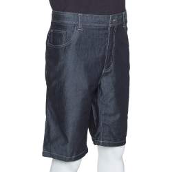 Pre Owned Ermenegildo Zegna Navy Blue Denim Shorts XXXL