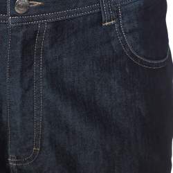 Pre Owned Ermenegildo Zegna Navy Blue Denim Shorts XXXL