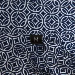 مملوكة مسبقًا قميص ايرمنيجيلدو زينيا قطن سير سوكر مطبوع كحلي M