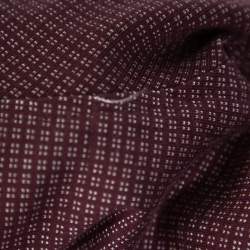 Pre Owned Ermenegildo Zegna Burgundy Dot Pattern Knit Polo T Shirt XL