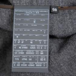 Pre Owned Ermenegildo Zegna Light Brown Leather Paneled Hooded Jacket 3XL