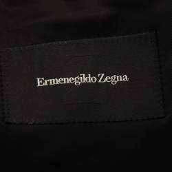 مملوكة مسبقًا Ermenegildo Zegna Black Wool Contrast Trim Detail Tuxedo 5XL (IT 60L)