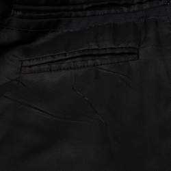 مملوكة مسبقًا Ermenegildo Zegna Black Wool Contrast Trim Detail Tuxedo 5XL (IT 60L)