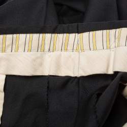 مملوكة مسبقًا Ermenegildo Zegna Black Wool Contrast Trim Detail Tuxedo 5XL (IT 60L)