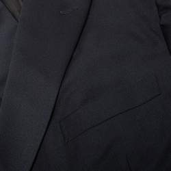 مملوكة مسبقًا Ermenegildo Zegna Black Wool Contrast Trim Detail Tuxedo 5XL (IT 60L)