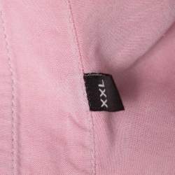 Pre Owned Ermenegildo Zegna Pink Cotton Button Front Shirt XXL   