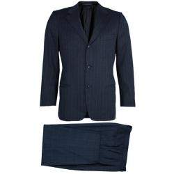 Ermenegildo Zegna Men's Grey Striped Suit M