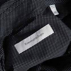 Pre Owned قميص أيرمنجليدو زينيا قطن أسود منقط مطبوع بأزرار أمامية مقاس متوسط - ميديوم