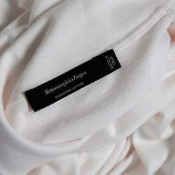 Pre Owned Ermenegildo Zegna White Cotton Knit Short Sleeved Polo Shirt XXL 