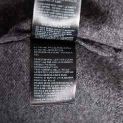 Ermenegildo Zegna Grey Cashmere Buttoned Mock Neck Sweater XL