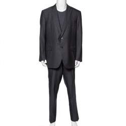 Pre Owned Ermenegildo Zegna Cool Effect Grey Wool Regular Fit Mila Suit 4XL