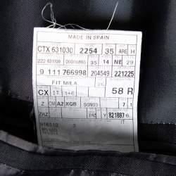 مملوكة مسبقًا بذلة ايرمنيجيلدو زينيا ميلا قصة إعتيادية صوف رمادي نمط كول مقاس كبير جدا جدا جدا جدا