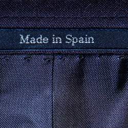 Pre Owned Ermenegildo Zegna Navy Blue Wool Single Breasted Suit XXL