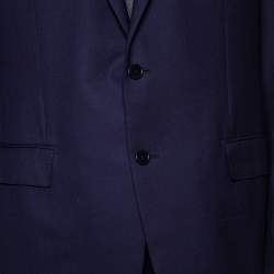 Pre Owned Ermenegildo Zegna Navy Blue Wool Single Breasted Suit XXL