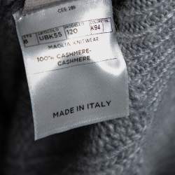 Pre Owned Ermenegildo Zegna Grey Cashmere Knit Turtle Neck Sweater S