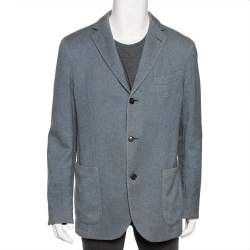 Ermenegildo Zegna Two-Toned Cashmere & Wool Single Breasted Blazer XXL 
