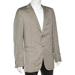 Ermenegildo Zegna Beige Wool Blazer L