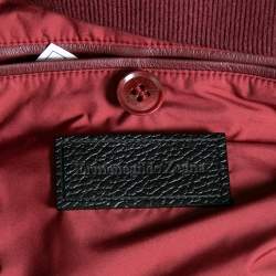 Pre Owned جاكيت ايرمنيجيلدو زينيا قطن أحمر مبطن بلا أكمام مقاس كبير جداً جداً جداً (اكس اكس اكس لارج)