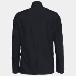 Pre Owned Ermenegildo Zegna Navy Blue Synthetic Button & Zip Front Jacket XL