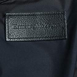 Pre Owned Ermenegildo Zegna Navy Blue Synthetic Button & Zip Front Jacket XL
