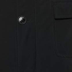 Pre Owned Ermenegildo Zegna Navy Blue Synthetic Button & Zip Front Jacket XL