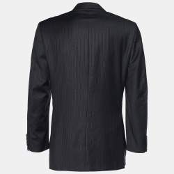 Ermenegildo Zegna Grey Striped Wool Single Breasted Blazer XL