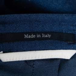 Pre Owned Ermenegildo Zegna Blue Silk Single Breasted Blazer L