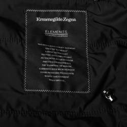 Pre Owned Ermenegildo Zegna Grey Silk Fur Trimmed Long Sleeve Jacket S