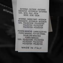 Pre Owned Ermenegildo Zegna Grey Silk Fur Trimmed Long Sleeve Jacket S