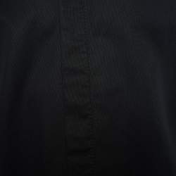 Pre Owned Ermenegildo Zegna Black Cotton Button Front Shirt M