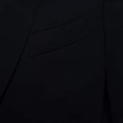 Ermenegildo Zegna Dark Blue Wool Button Front Blazer XL