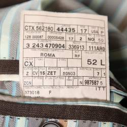 Ermenegildo Zegna Brown Linen Single Breasted Blazer XL