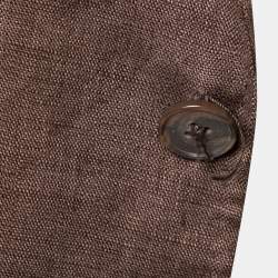 Ermenegildo Zegna Brown Linen Single Breasted Blazer XL