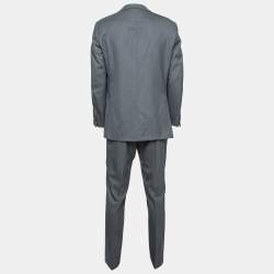 مملوكة مسبقًا Ermenegildo Zegna Grey Wool Blazer Suit L