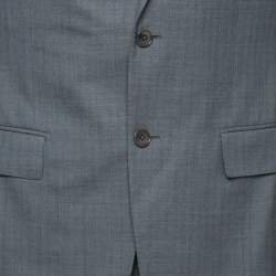 مملوكة مسبقًا Ermenegildo Zegna Grey Wool Blazer Suit L