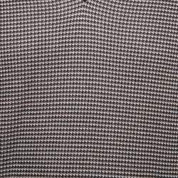 مملوكة مسبقًا جيليه إيرمنجليدو زينيا حرير تريكو بني وأزرق كحلي رقبة حرف في مقاس كبير - لارج